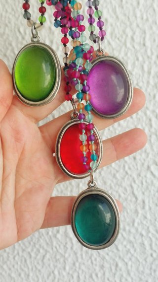 Collares verano con colgantes ovalados