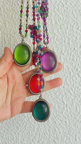 Collares verano con colgantes ovalados
