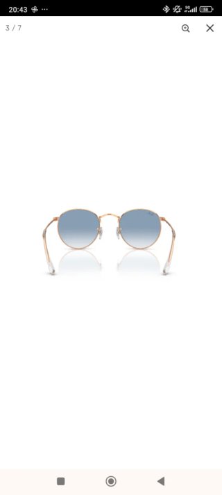 Gafas de sol Ray-Ban redondas doradas azules
