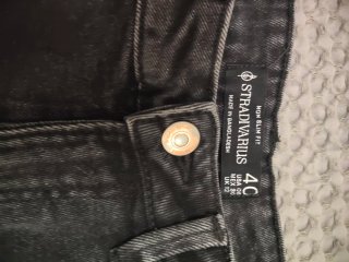 Pantalón corto vaquero Stradivarius negro/gris