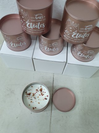 Lote 6 Velas Perfumadas Grandes Metal