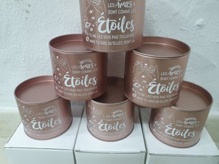 Lote 6 Velas Perfumadas Grandes Metal