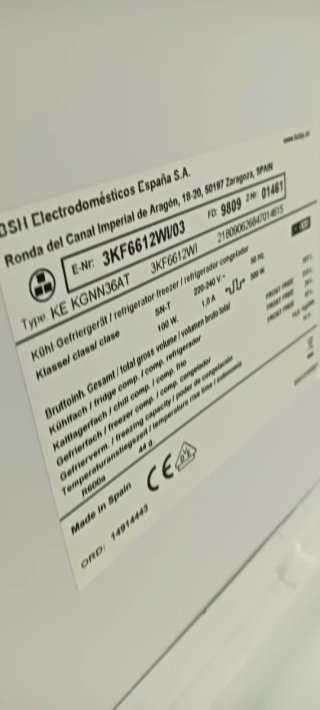 NEVERA COMBI BALAY NO FROST ENERGÍA A++