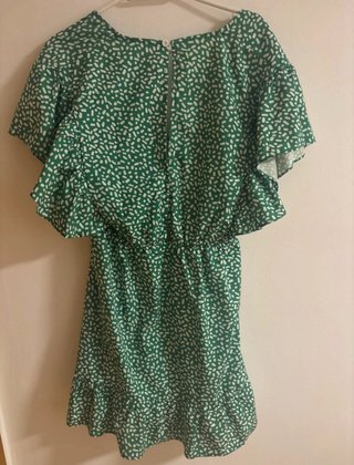 Vestido corto estampado verde