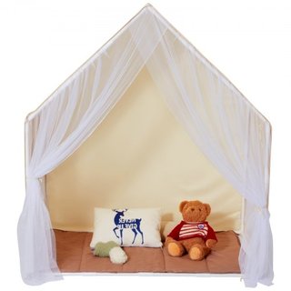 Tienda de Juego para Niños, Tienda para Niños de 1 a 5 Años, Tienda para Niños con Alfombra y Lámpara de Tienda, Tienda para Niños con Ventanas para Interior y Exterior, Tienda Yurt para Niños y N...