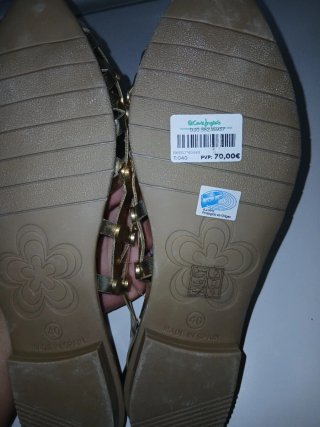 Bailarinas mujer Porronet tachuelas doradas talla