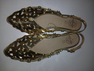 Bailarinas mujer Porronet tachuelas doradas talla