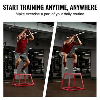 Caja de Salto Pliométrica, Caja Plyo de 18 Pulgadas, Plataforma Pliométrica de Acero y Caja de Agilidad para Saltar, Caja de Ejercicio Antideslizante para Entrenamiento en Casa, Entrenamiento de F...