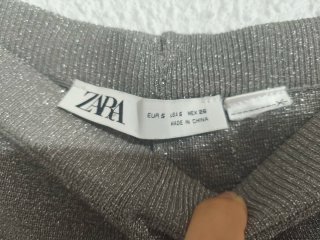 Pantaloni Zara Brillo Metalizado Taglia M