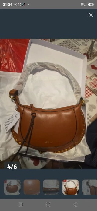 Bolso Marrón  con Tachuelas