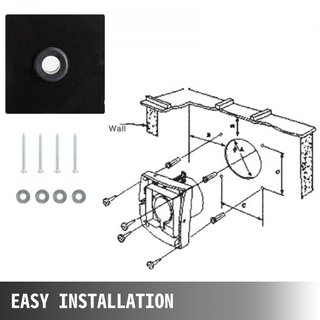 Extractor de ventilación industrial de 12 pulgadas ventilador comercial soplador de aire ventilador de escape axial de metal 300MM (300MM/12 pulgadas)