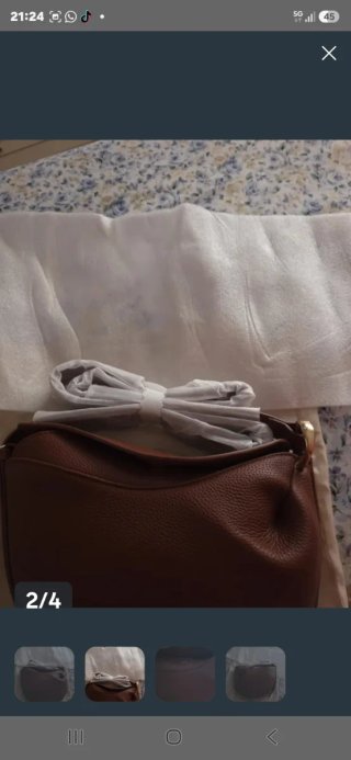 Bolso marrón de cuero
