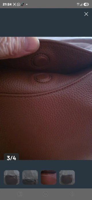 Bolso marrón de cuero