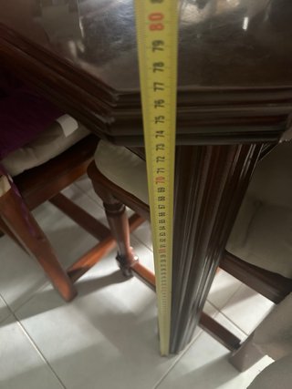 Tavolo da pranzo estensibile in legno massello per 6 sedie