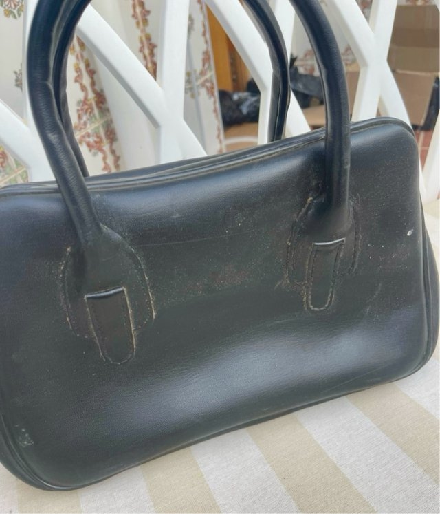 Bolso tipo maleta médica vintage preta 30 cm
