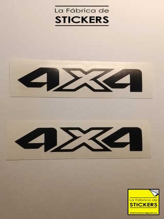 2 Pegatinas "4x4" Vinilo de corte de alta calidad