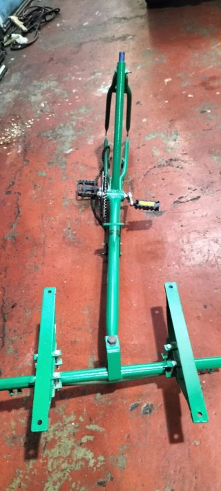 Chasis de bicicleta de carga verde