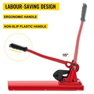 24" Banco Tipo Herramienta de Mano Swager, Capacidad de Corte 3/8" Cortador de Pernos Banco Tipo, Dureza 35-45HRC Herramienta de Crimpado Banco Cable de Cuerda, Máquina de Swaging Roja para Swagin...