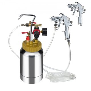 Tanque de Presión para Pintura en Spray, 2L/0.5gal Tanque de Presión de Pintura de Aire Ligero, Pistola de Pintura en Spray de Boquilla de 1.8mm con Mangueras de 3m para Decoración del Hogar, Arqu...