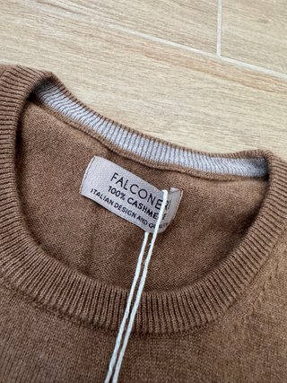 Maglione Uomo Falconeri Puro Cashmere Marrone L