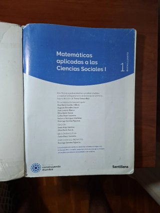 Matemáticas aplicadas a las Ciencias Sociales I...