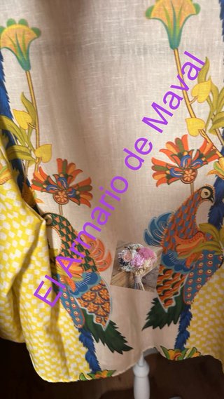 Camisa estampada amarilla