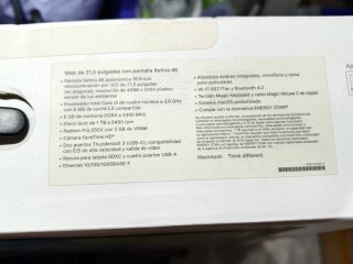 Apple iMac 21,5 2019 A2116 Plata