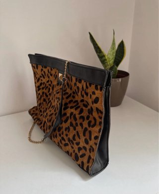 Bolso piel estampado animal