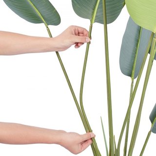 Árbol Artificial de Aves del Paraíso, Planta Falsa de 1.5m de Altura, Material PE y Protección Antivuelco, Planta de Bajo Mantenimiento, Árbol Falso Verde Realista para Decoración de Hogar, Oficin...
