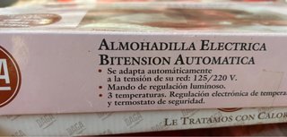Almohada eléctrica tela floral multicolor