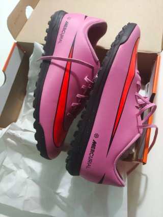 Zapatillas Nike Mercurial Rosa y Rojo