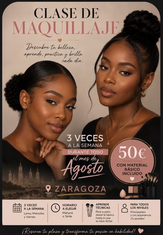 Curso de maquillaje durante un mes en Zaragoza