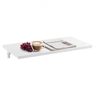 Tavolo Pieghevole a Parete, Tavolo da Montaggio a Parete da 80 x 40 cm, Scrivania Galleggiante con Supporto in Ferro, Scrivania Pieghevole per Piccoli Spazi, Ufficio a Casa, Cucina...