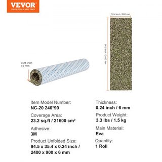 Suelo para Barcos, Cubierta de Espuma EVA 94.5" x 35.4", Suelo Autoadhesivo Antideslizante, Alfombra Marina de 23.2 pies cuadrados para Barcos, Yates, Pontones, Cubierta de Kayak