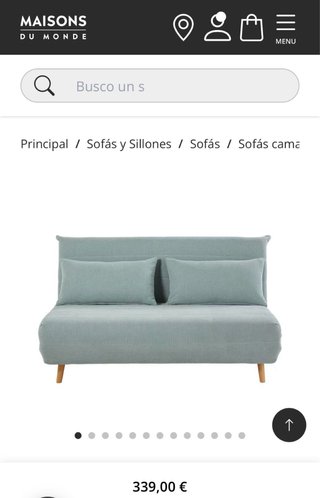 Sofá Cama Nio 2 Plazas Verde Agua