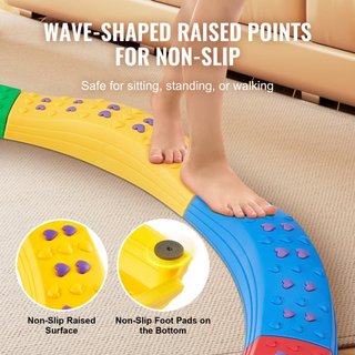 Piedras de Equilibrio, 8 PCS Tableros de Equilibrio para Niños Pequeños con Superficie Texturizada Antideslizante y Almohadillas de Goma, Juguete Montessori para Niños de 2 a 6 Años, Desarrolla Co...
