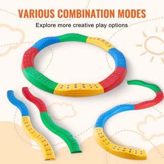 Piedras de Equilibrio, 8 PCS Tableros de Equilibrio para Niños Pequeños con Superficie Texturizada Antideslizante y Almohadillas de Goma, Juguete Montessori para Niños de 2 a 6 Años, Desarrolla Co...