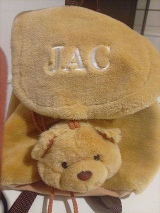 Mochila infantil peluche con osito JAC