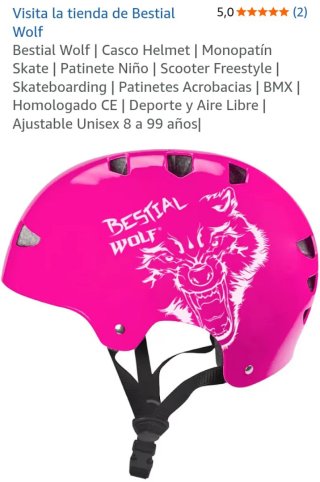 Casco Patinete Eléctrico Rosa Lobo