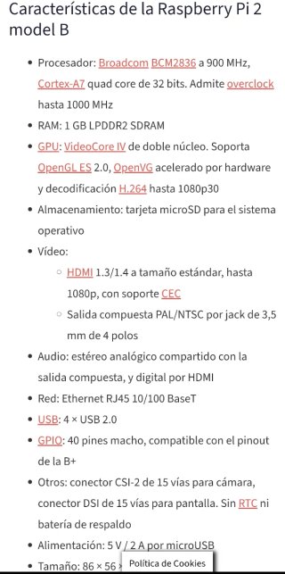 Raspberry Pi 2 Model B Caja Original Sin Uso