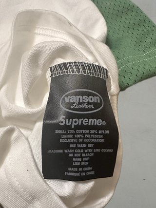 Camiseta Supreme x Vanson Manga Larga Blanca S