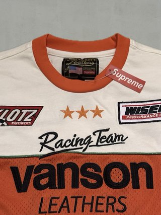 Camiseta Supreme x Vanson Manga Larga Blanca S