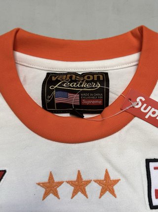 Camiseta Supreme x Vanson Manga Larga Blanca S