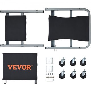 Z-Creeper Seat, 2 en 1 Rodante Plegable Car Creeper/Taburete, Capacidad de 300 lbs Mecánico Creeper, Creeper de Perfil Bajo con 6 ruedas para Garaje, Taller, Reparación de Autos, Acostarse o Senta...
