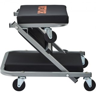 Z-Creeper Seat, 2 en 1 Rodante Plegable Car Creeper/Taburete, Capacidad de 300 lbs Mecánico Creeper, Creeper de Perfil Bajo con 6 ruedas para Garaje, Taller, Reparación de Autos, Acostarse o Senta...