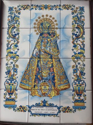 Mosaico Azulejo Virgen Desamparados Torrent