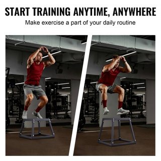 Caja de Salto Pliométrica, Caja Plyo de 18 Pulgadas, Plataforma Pliométrica de Acero y Caja de Agilidad para Saltar, Caja de Ejercicio Antideslizante para Entrenamiento en Casa, Entrenamiento de F...