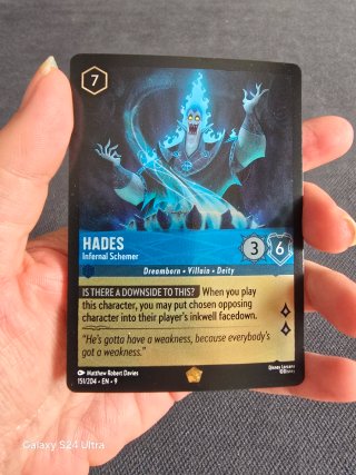 Lorcana Hades FOIL Y LEGENDERIA 151/204 EN