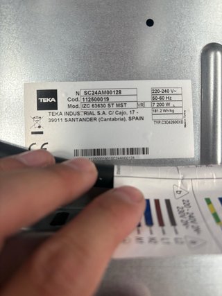Estufa vitrocerámica Teka 4 fuegos