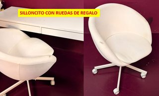 Escritorio IKEA MICKE Blanco+silla de REGALO